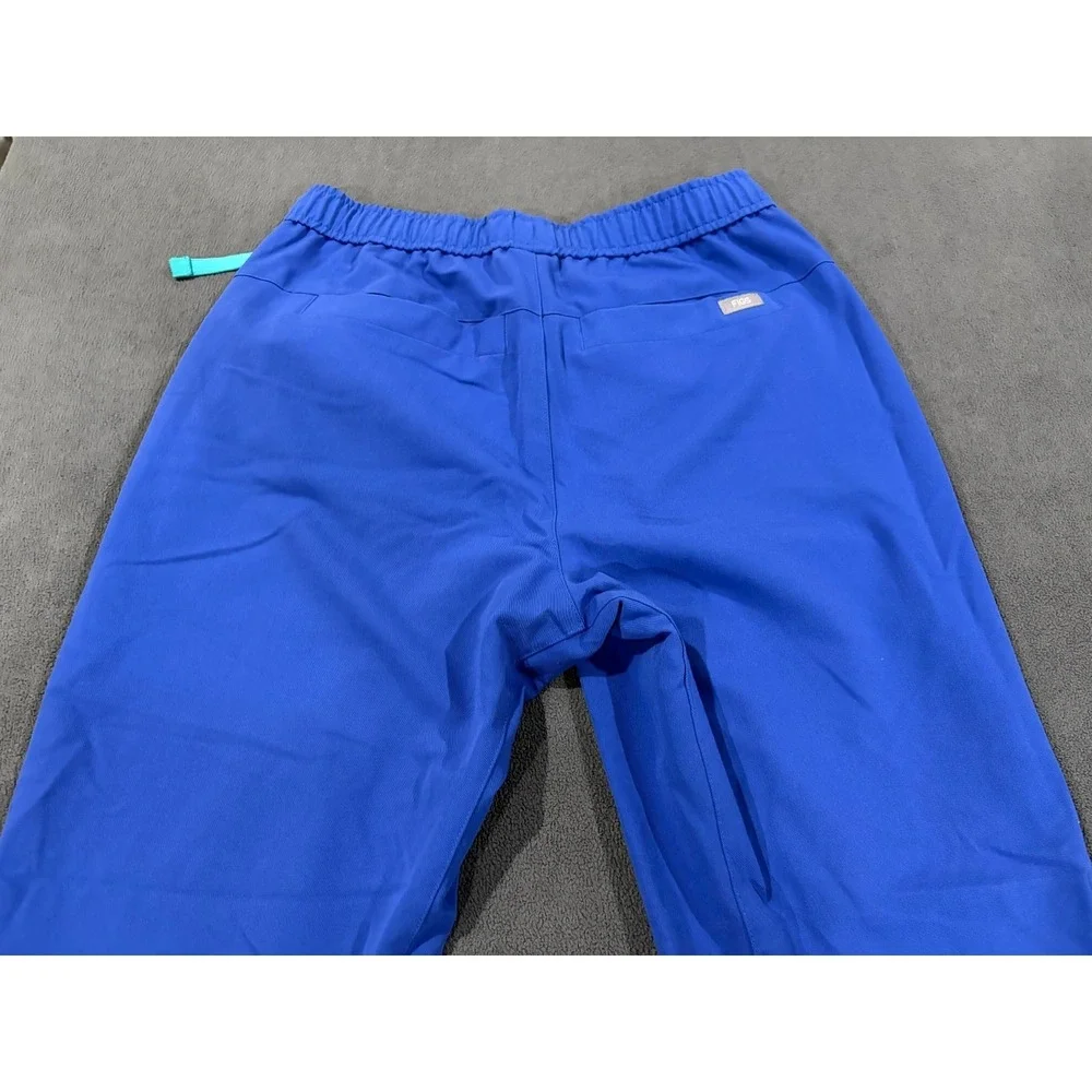 FIGS Tansen Jogger Scrub Pants Mens XS/S Blue Stretch Drawcord Waist Tapered Leg